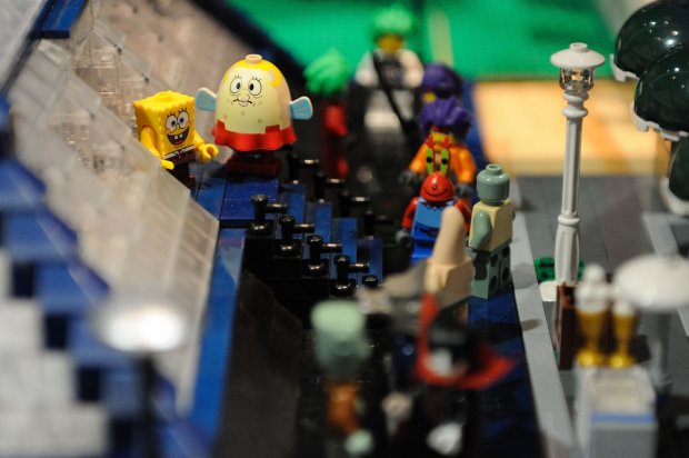 Character parade at the Crystal Pyramid