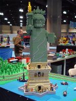 Erik V's Statue of Liberty watches over the Hartford KidsFest layout.